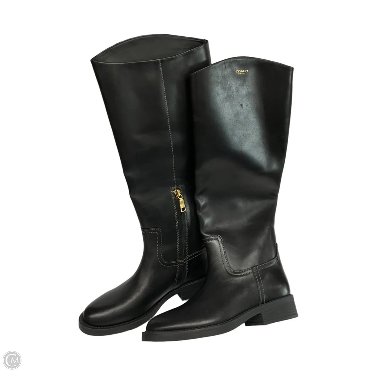 Boots Designer By Coach In Black, Size: 6.5