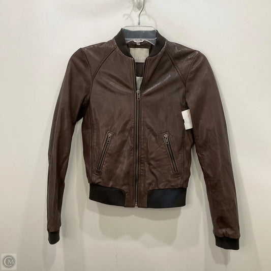 Jacket Leather By Soia & Kyo In Brown, Size: Xxs
