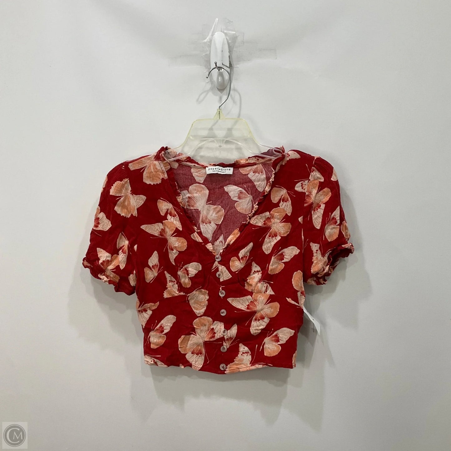 Top Short Sleeve By Paper Crane In Red, Size: M