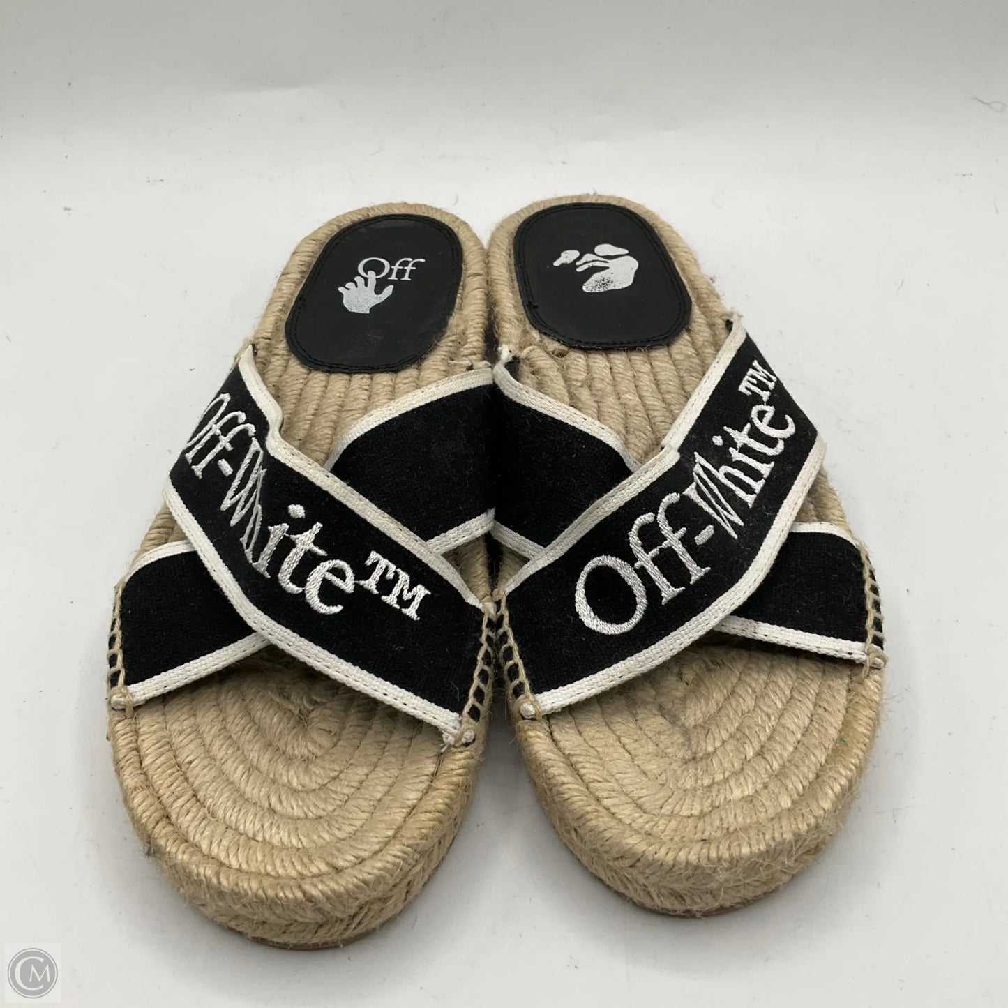 Sandals Designer By Off-White In Black White, Size: 6.5