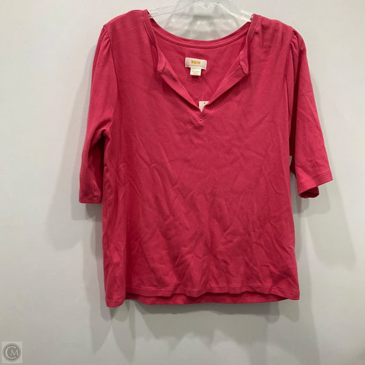 Top Short Sleeve By Maeve In Pink, Size: Xl