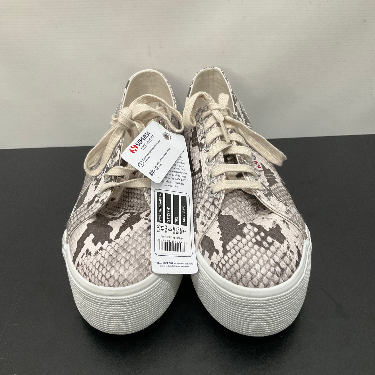 Snakeskin Print Shoes Sneakers Superga, Size 9.5