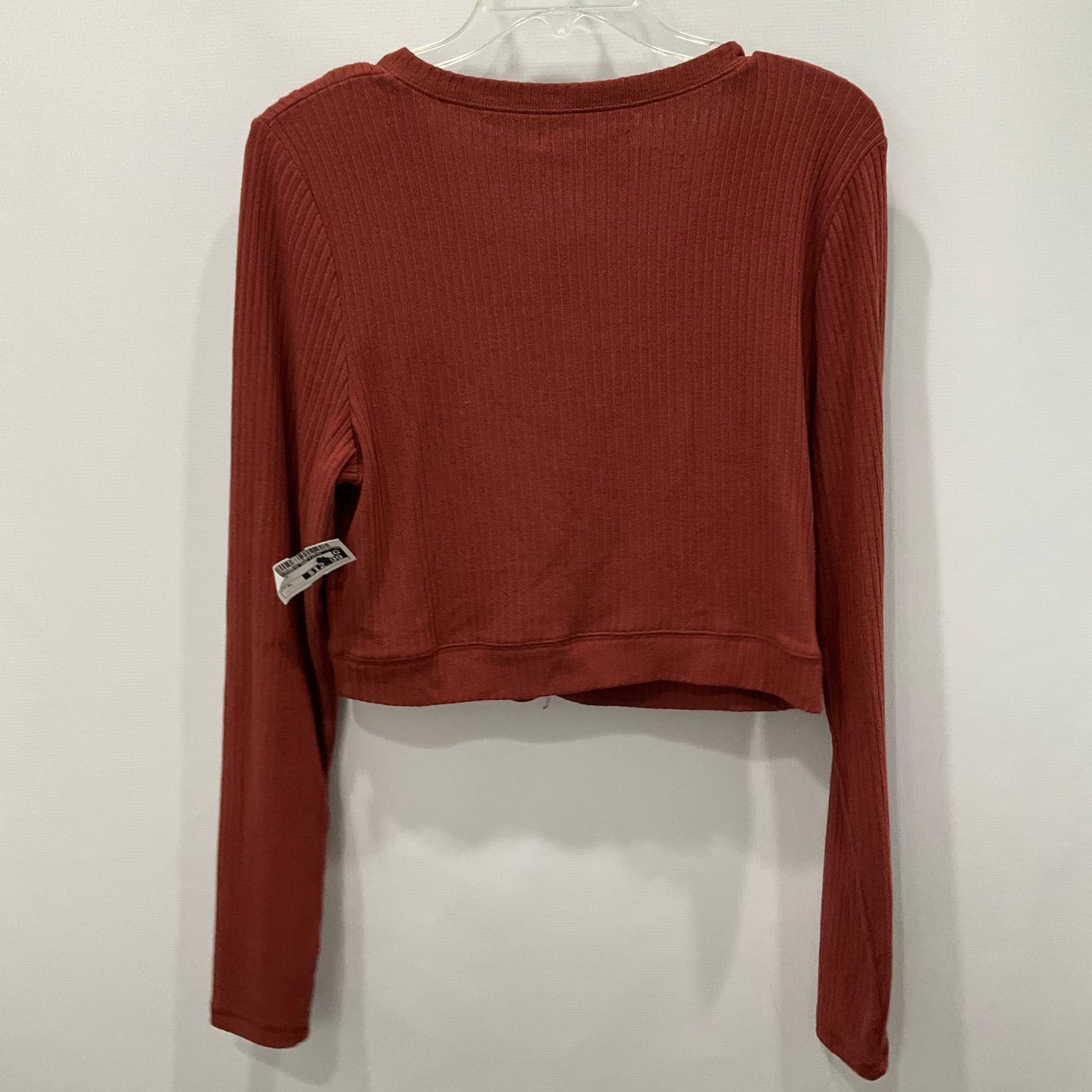 Top Long Sleeve By Abercrombie And Fitch In Red, Size: Xl