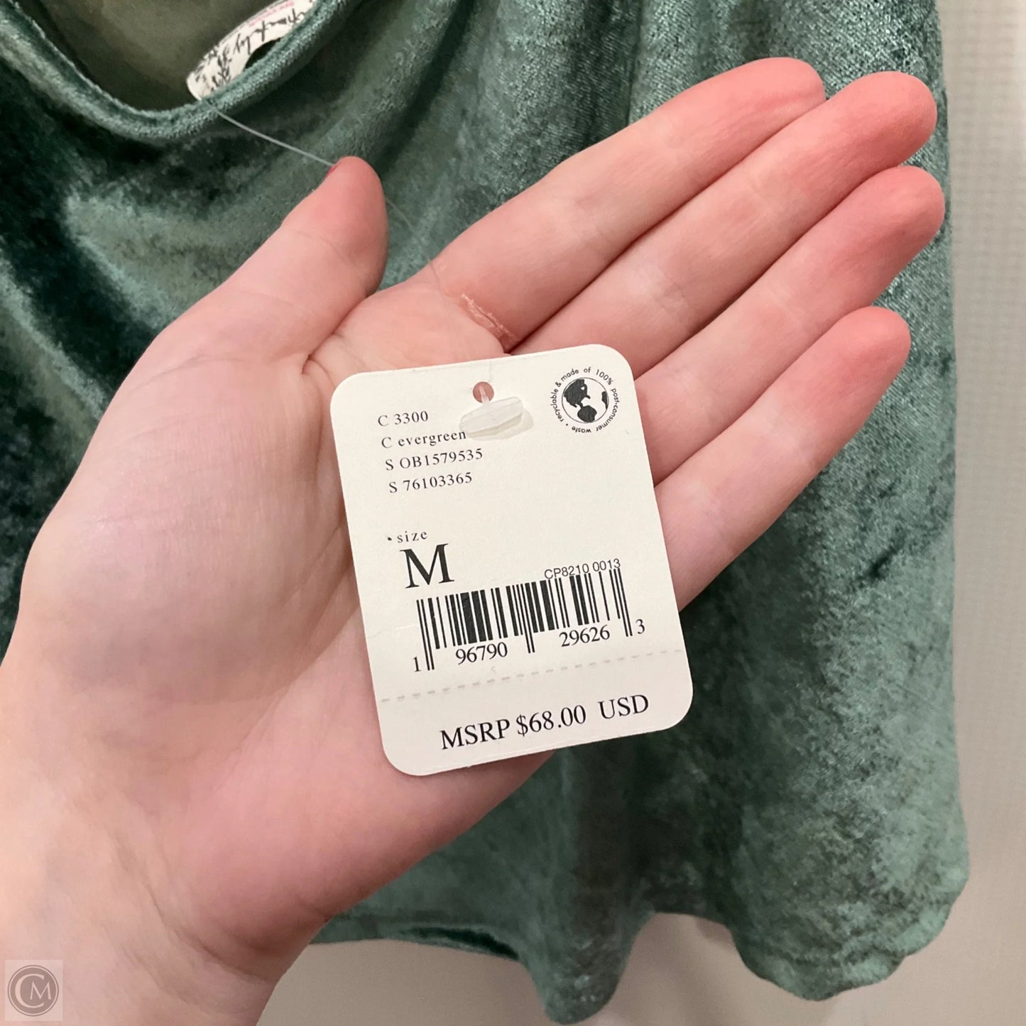 Top Sleeveless By Free People In Green, Size: M