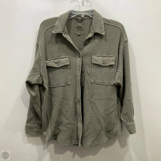Jacket Shirt By Aerie In Green, Size: S