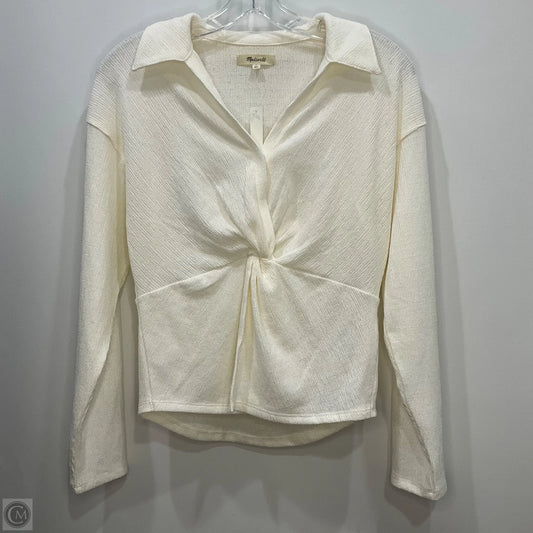 Top Long Sleeve By Madewell In Cream, Size: S