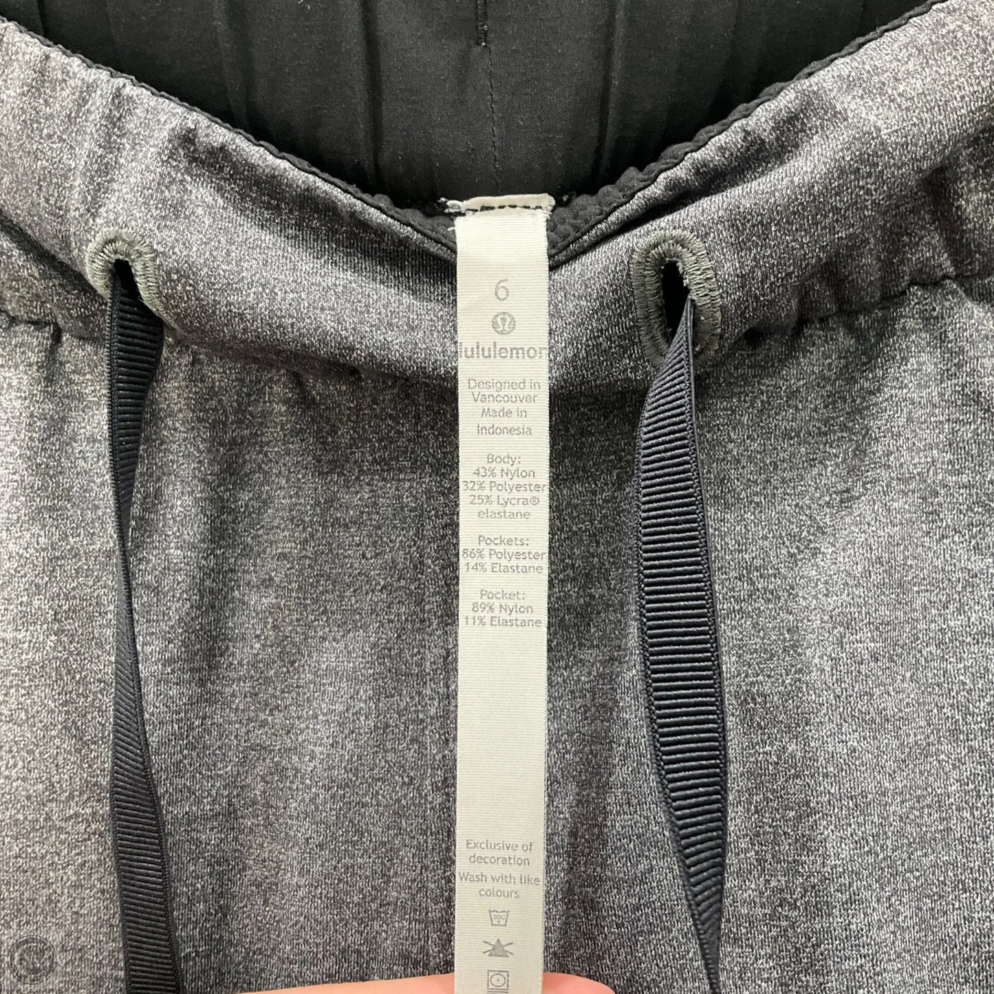 Athletic Shorts By Lululemon In Grey, Size: 6