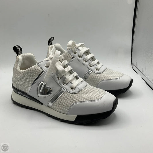 Shoes Athletic By Love Moschino In White, Size: 6.5