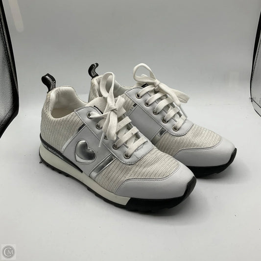 Shoes Athletic By Love Moschino In White, Size: 6.5