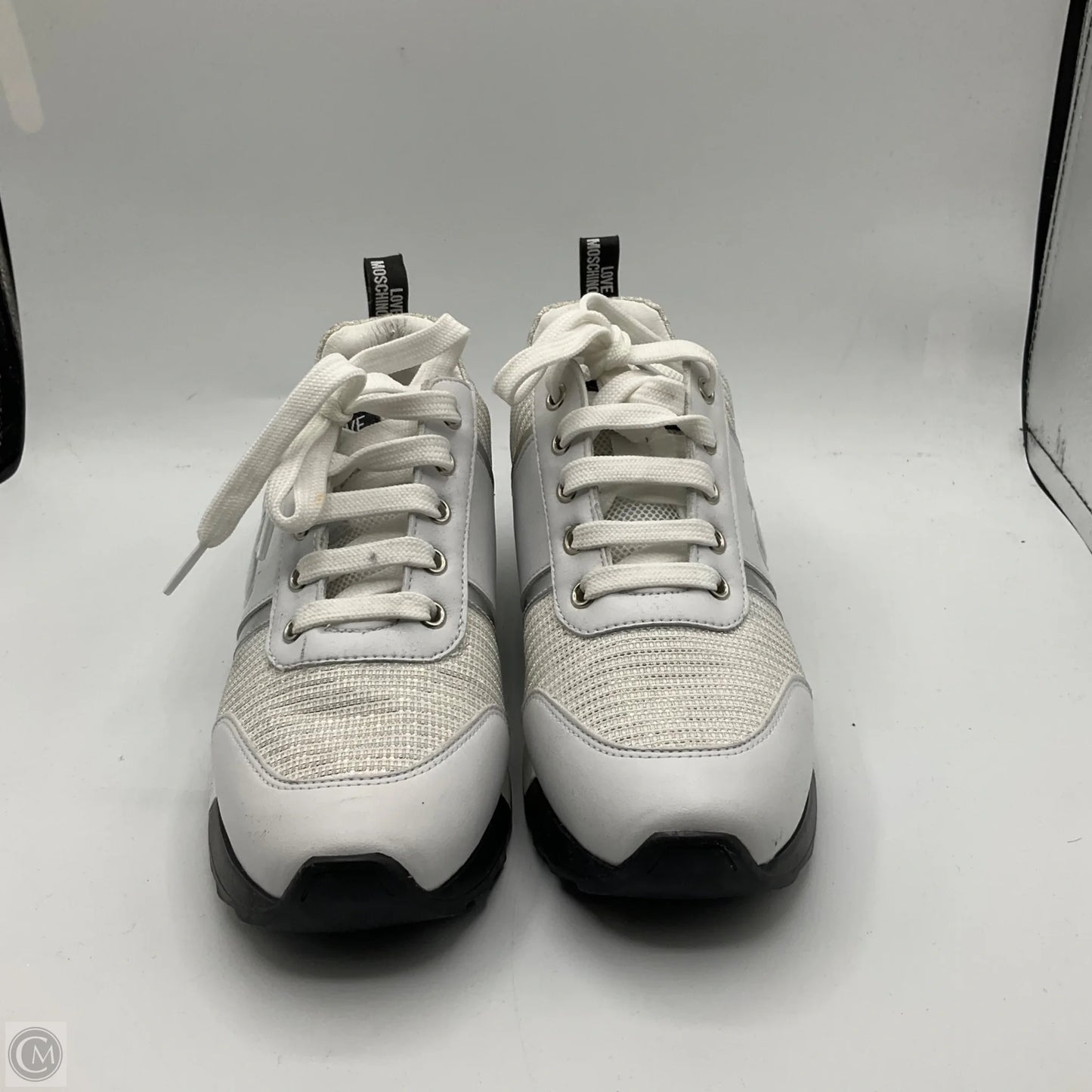 Shoes Athletic By Love Moschino In White, Size: 6.5