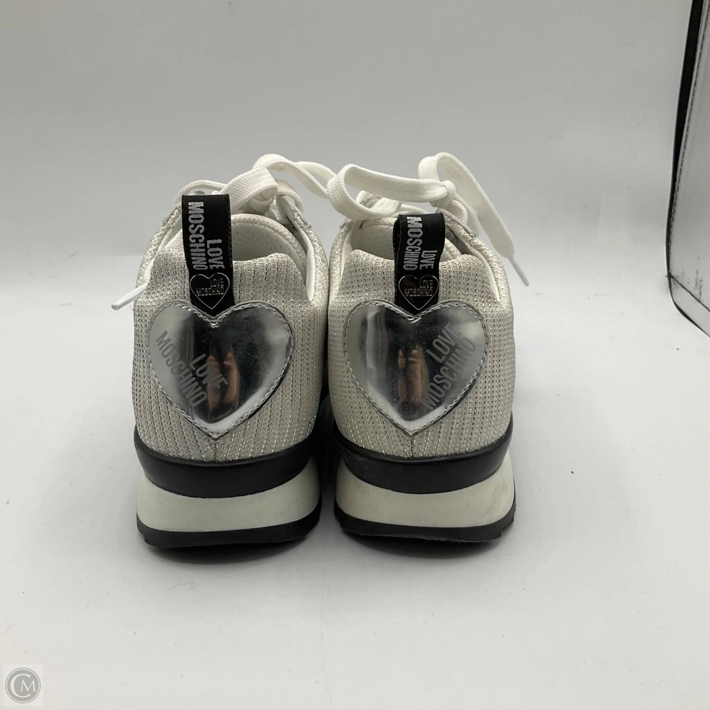 Shoes Athletic By Love Moschino In White, Size: 6.5