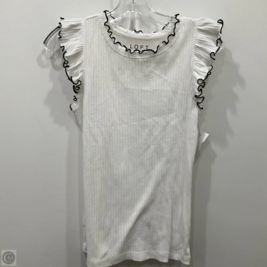 Top Sleeveless By Loft In White, Size: S