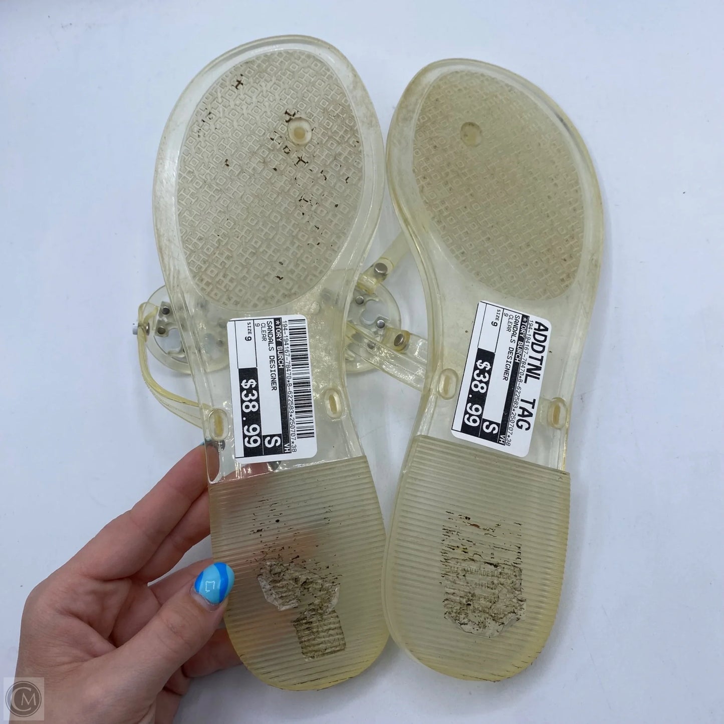 Sandals Designer By Tory Burch In Clear, Size: 9
