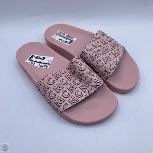 Shoes Luxury Designer By Mcm In Pink, Size: 7