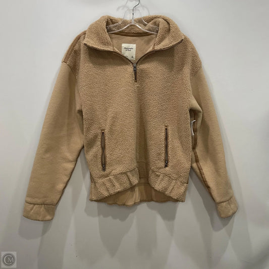 Jacket Faux Fur & Sherpa By Abercrombie And Fitch In Tan, Size: S