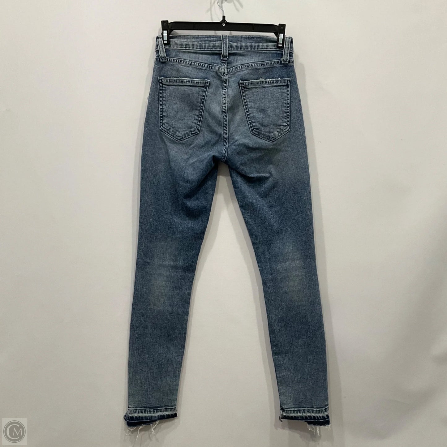 Jeans Skinny By Current Elliott In Blue Denim, Size: 0
