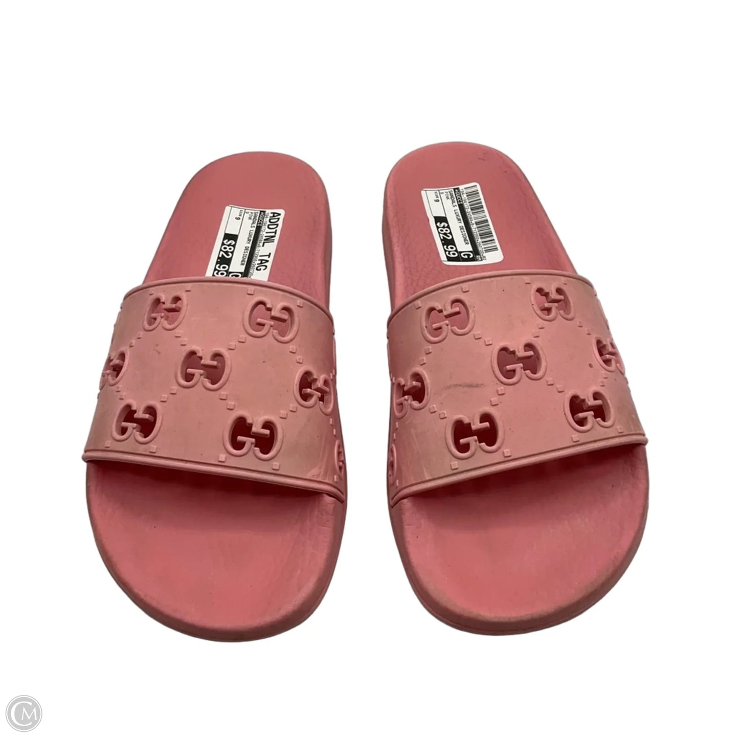Sandals Luxury Designer By Gucci In Pink, Size: 9