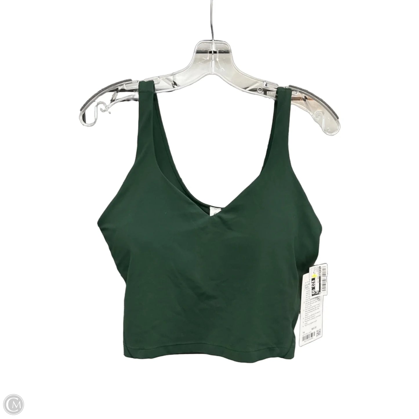 Athletic Tank Top By Lululemon In Green, Size: 14