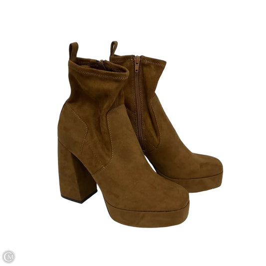 Boots Ankle Heel By Melrose And Market In Brown, Size: 7.5