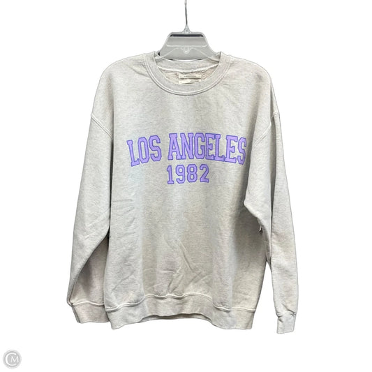 Sweatshirt Crewneck By Anthropologie In Grey, Size: S