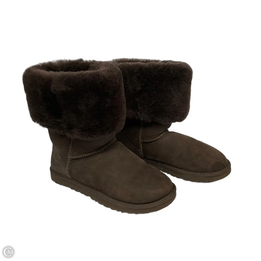 Boots Designer By Ugg In Brown, Size: 6