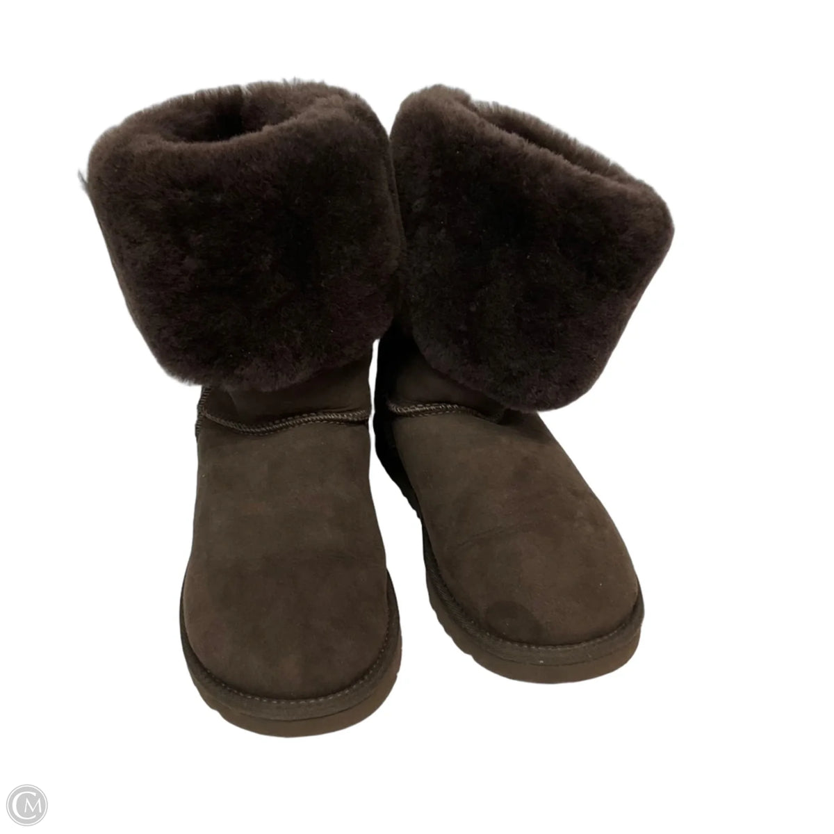 Boots Designer By Ugg In Brown, Size: 6