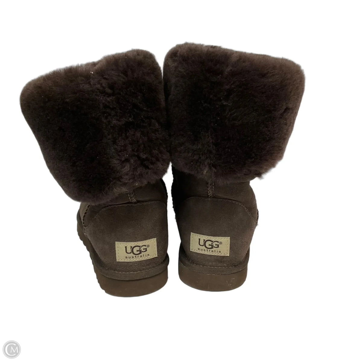 Boots Designer By Ugg In Brown, Size: 6