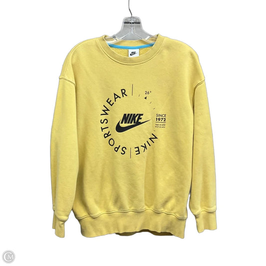 Sweatshirt Crewneck By Nike Apparel In Yellow, Size: Xs