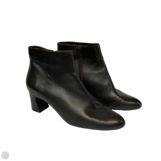 Boots Ankle Heels By Vaneli In Brown, Size: 8.5