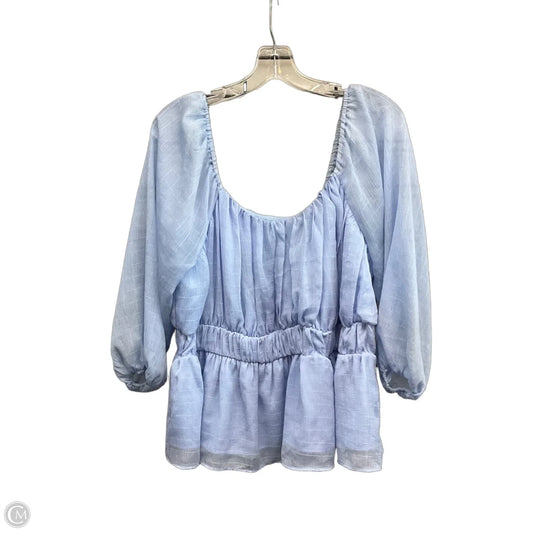 Top Long Sleeve By Arula In Blue, Size: Xl