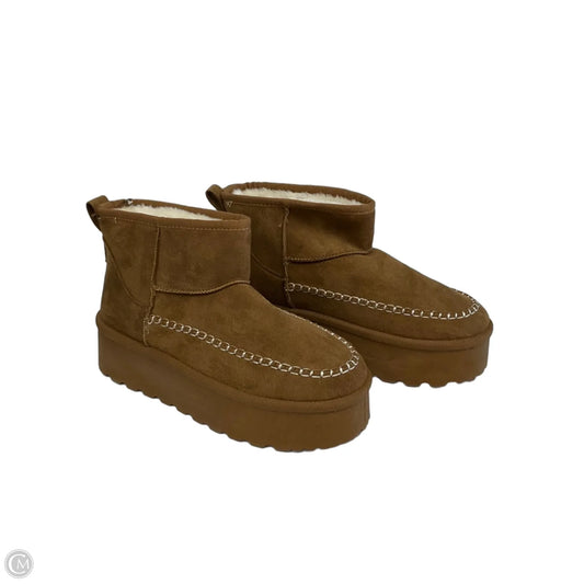 Boots Snow By Clothes Mentor In Brown, Size: 8