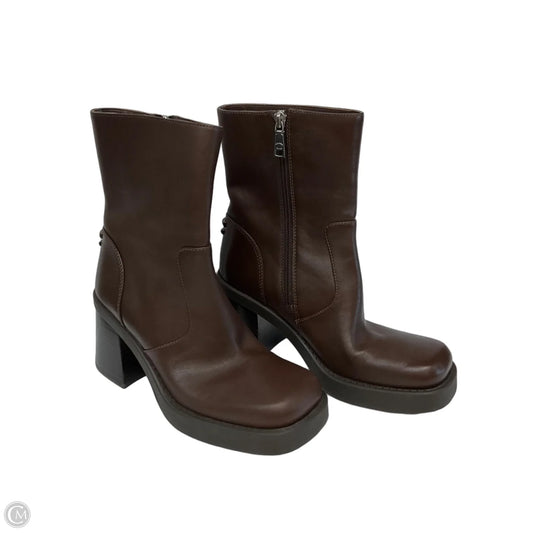 Boots Designer By Coach In Brown, Size: 8