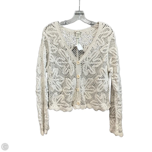 Cardigan By Ultra Pink In Cream, Size: L
