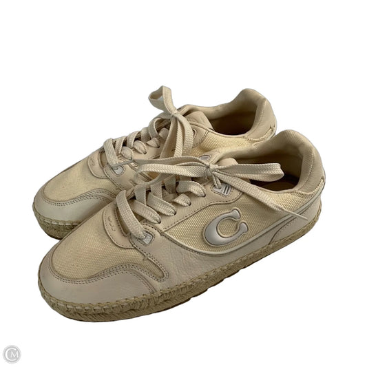 Shoes Designer By Coach In Cream, Size: 9.5
