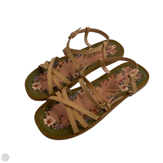 Sandals Designer By Farm Rio In Green & Pink, Size: 9
