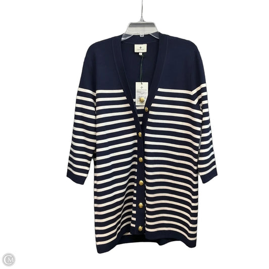 Cardigan Designer By Tuckernuck In Blue & White, Size: M