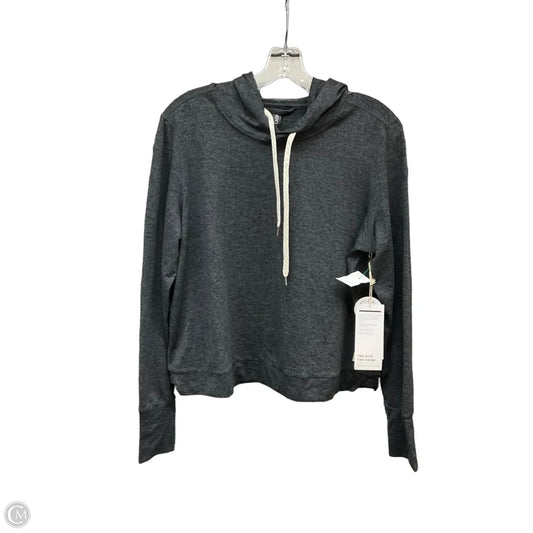 Athletic Top Long Sleeve Hoodie By Vuori In Grey, Size: L