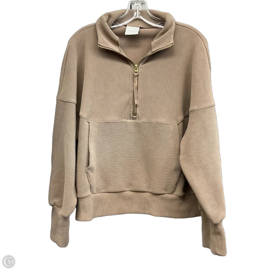 Sweatshirt Collar By Varley In Brown, Size: L