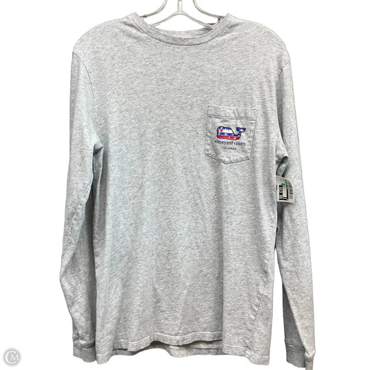 Top Long Sleeve By Vineyard Vines In Grey, Size: S