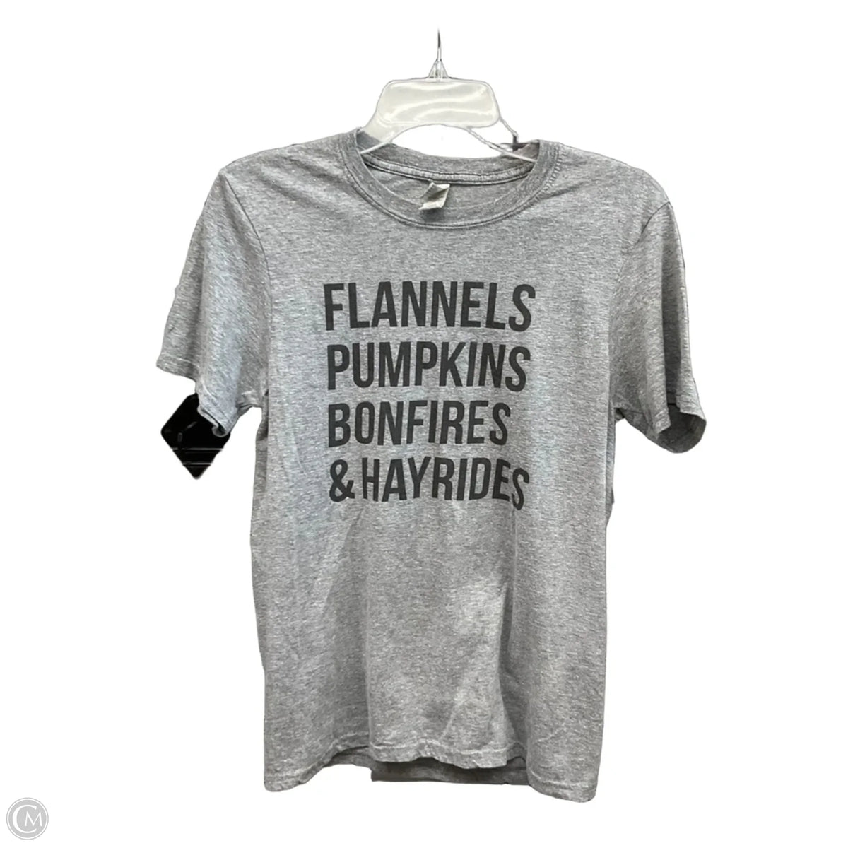 Top Short Sleeve By Gildan In Grey, Size: S