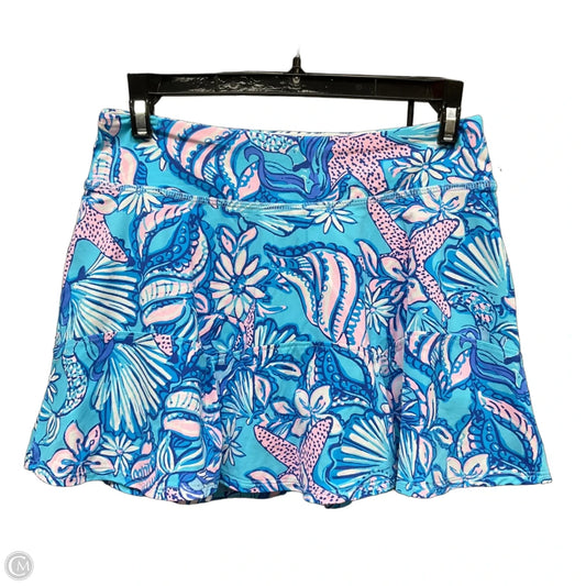 Skort Designer By Lilly Pulitzer In Blue & White, Size: Xs