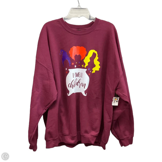 Sweatshirt Crewneck By Gildan In Maroon, Size: 3x