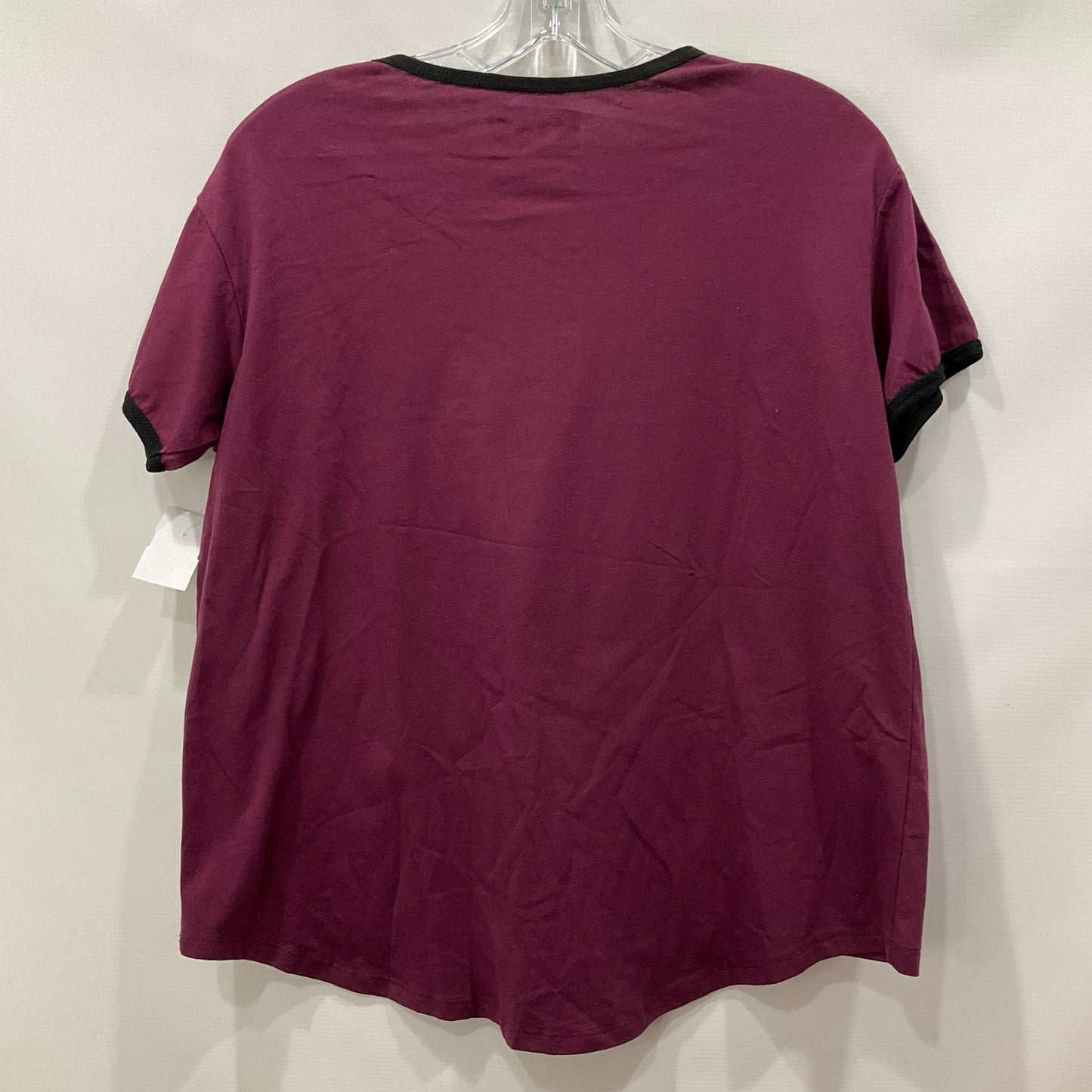 Maroon Top Short Sleeve Basic kiss Size 2x