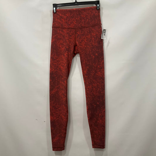 Red Athletic Leggings Lululemon, Size 4