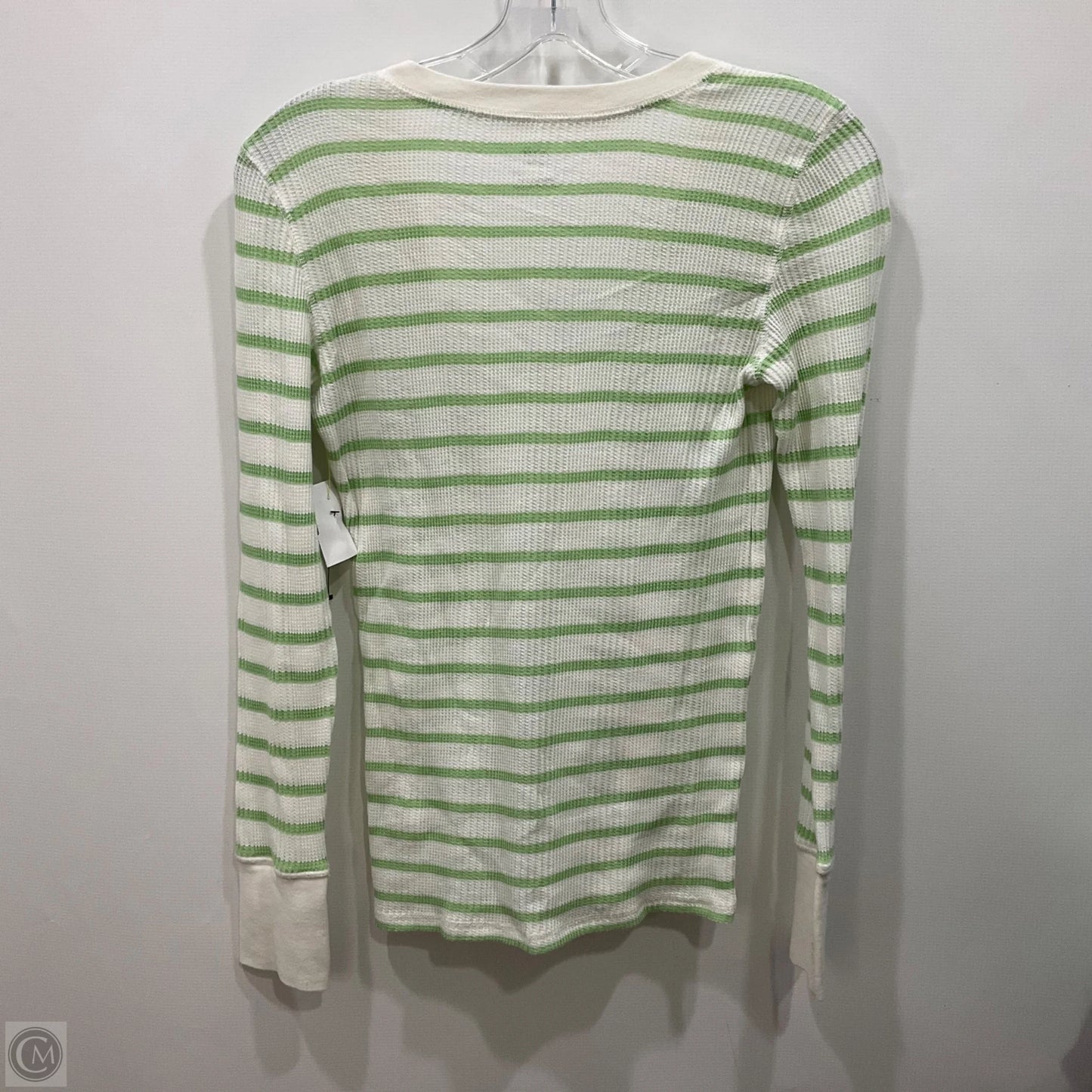 Top Long Sleeve By Aerie In Striped Pattern, Size: S