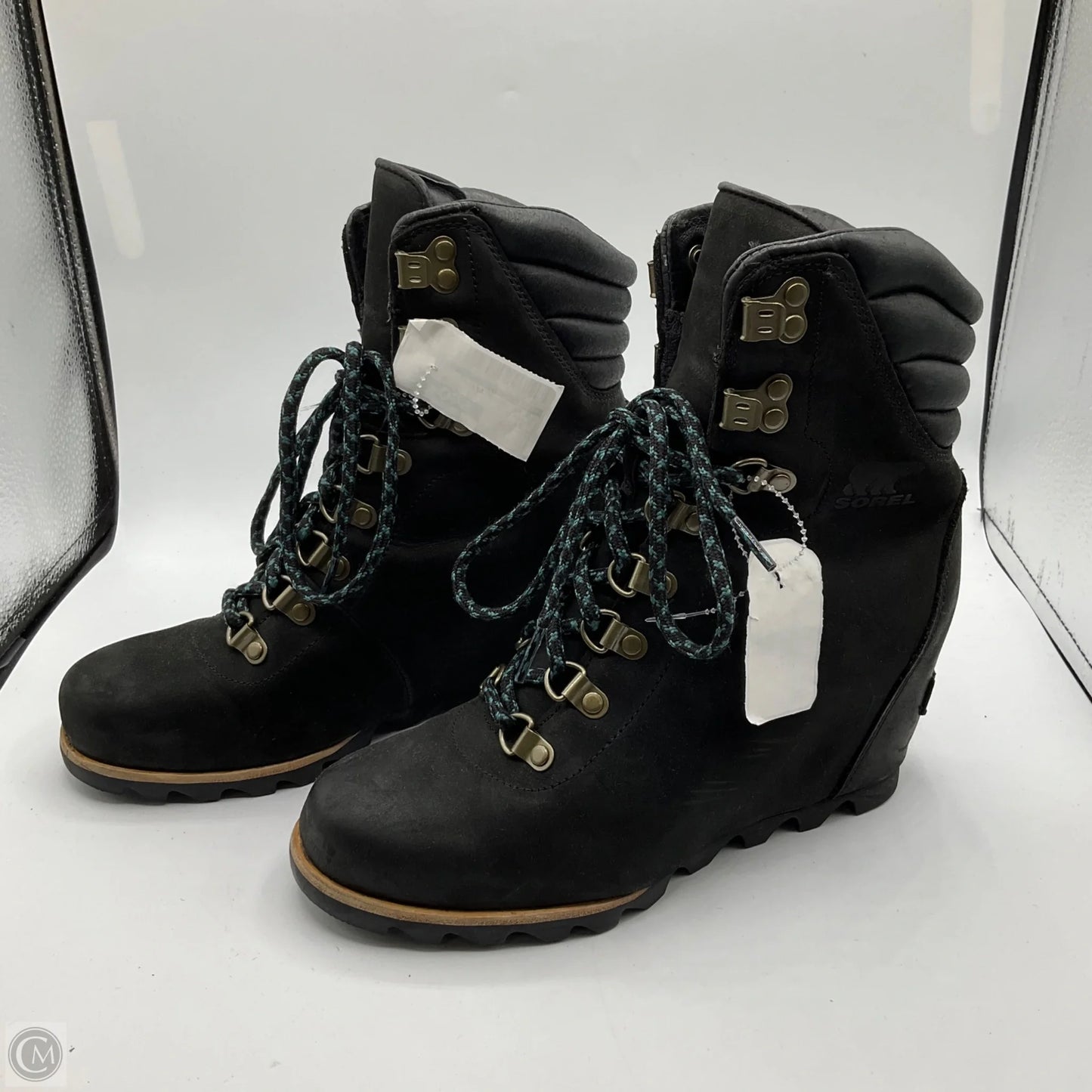 Boots Ankle Heels By Sorel In Black, Size: 7.5