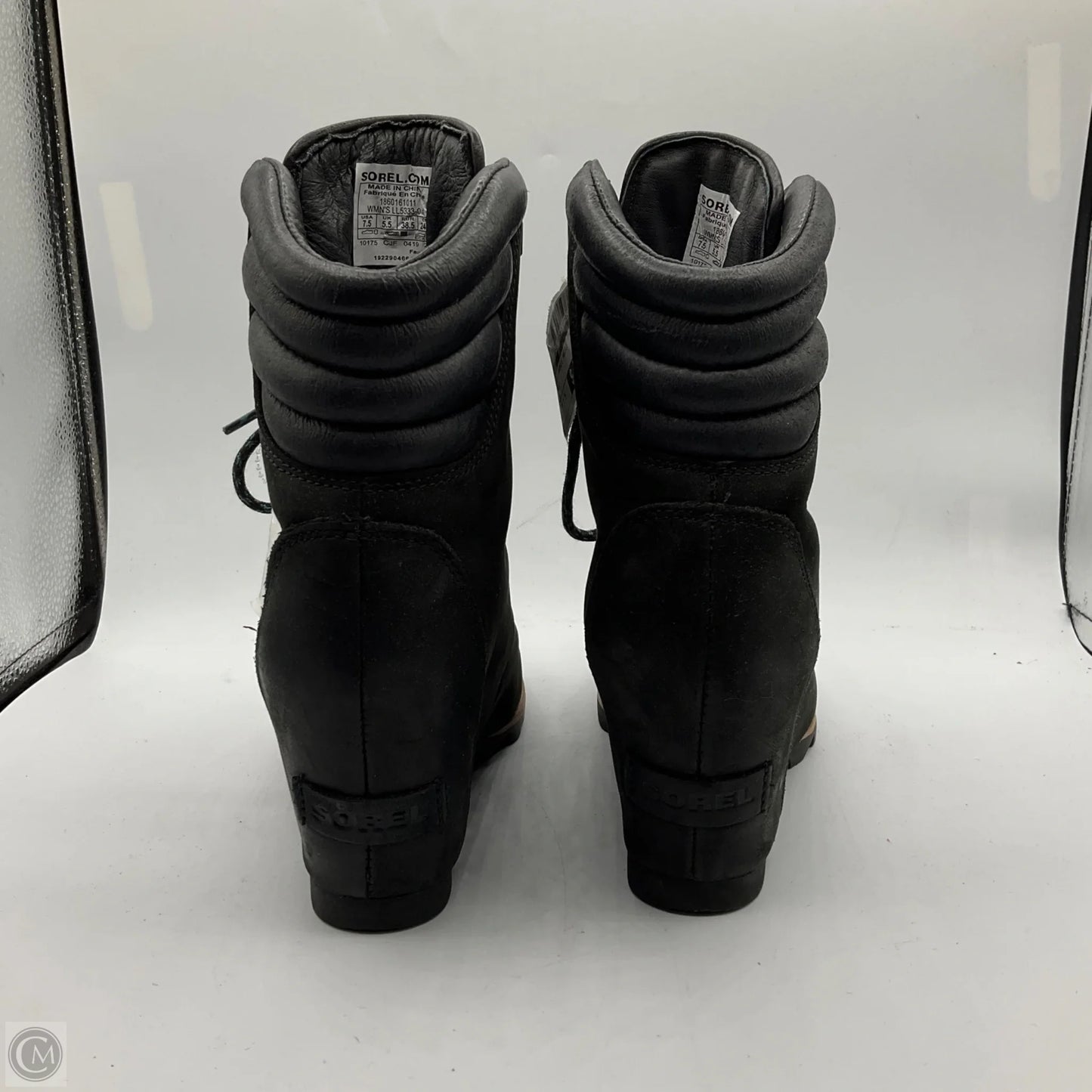 Boots Ankle Heels By Sorel In Black, Size: 7.5
