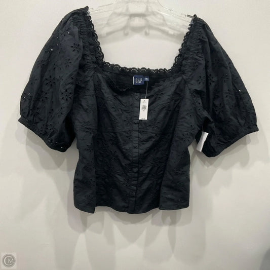 Top Short Sleeve By Gap In Black, Size: Xxl