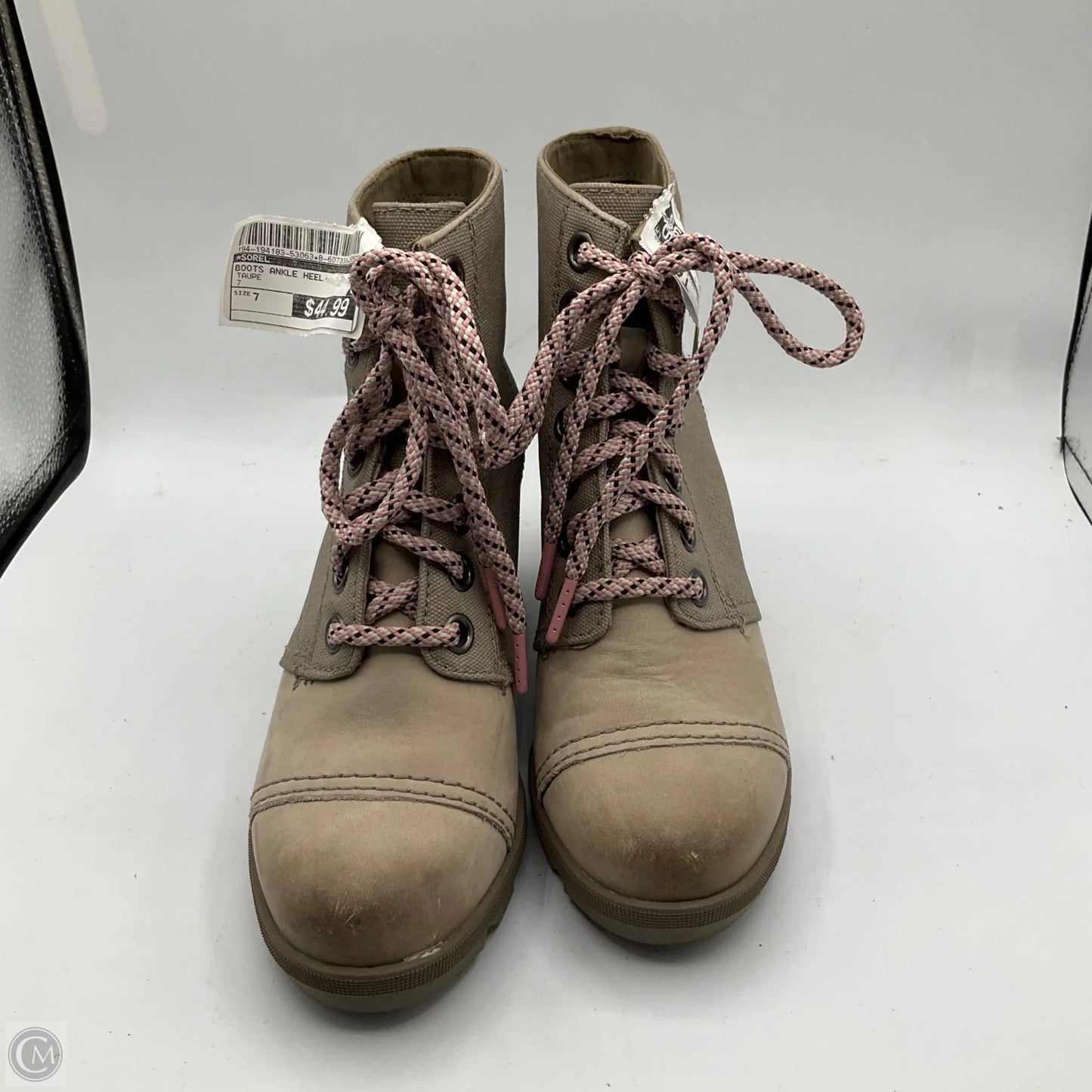 Boots Ankle Heels By Sorel In Taupe, Size: 7