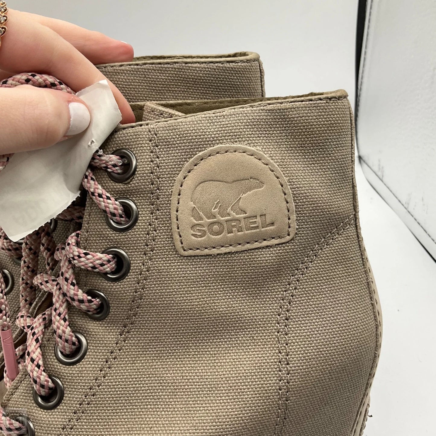 Boots Ankle Heels By Sorel In Taupe, Size: 7